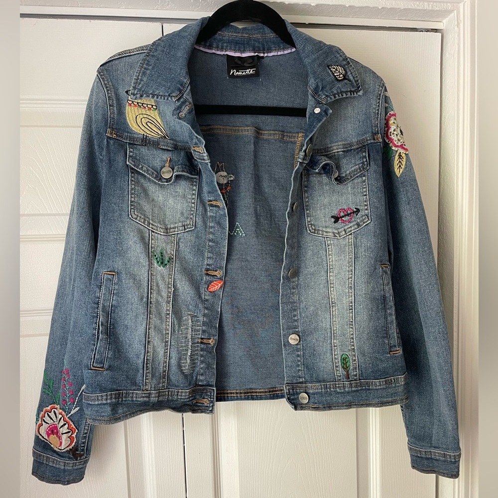 Nanette Lepore Embroidered Denim Jacket